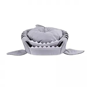 Teplý pelíšek pro psy a kočky - Indoor Pet Dog Puppy Cat Warm House Sharks M (50x50x48 cm, modrý)