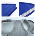 Reflexní postroj a vodítko pro psa - polyester, velikost L (modrý)