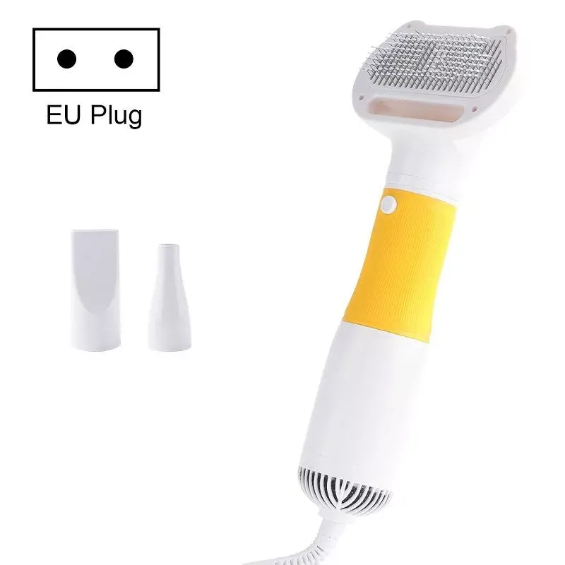 3v1 600W elektrický hřeben pro odstranění chlupů pro domácí zvířata (žlutý)