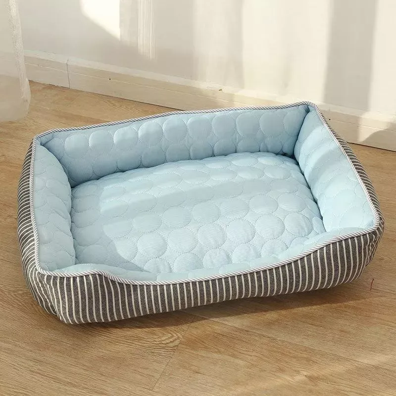 Letní chladící pelíšek pro psy a kočky L (modrý)