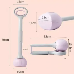 Nástroj na sbírání exkrementů pro psy s boxem na odpadkové sáčky - 70 cm modrý