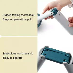 Nástroj na sbírání exkrementů pro psy s boxem na odpadkové sáčky - 70 cm modrý