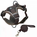 Pet Vest Harness + Traction Rope Set Pro Psy a Kočky, Velikost: M (Káva)