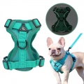Pet Vest Harness + Traction Rope Set Reflexní Psa a Kočka Hrudní Popruh, Velikost: XL (Modrá)