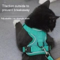 Pet Vest Harness + Traction Rope Set Reflexní Psa a Kočka Hrudní Popruh, Velikost: XL (Modrá)