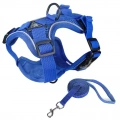 Pet Vest Harness + Traction Rope Set Reflexní Psa a Kočka Hrudní Popruh, Velikost: XL (Modrá)