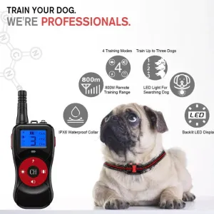 Inteligentní elektronické zařízení pro vzdálené ovládání výcviku psů - Voděodolný bark stopper pro psy, velikost: Pro dva psy (Červená)