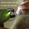 LED zastřihovač nehtů pro psy a kočky s leštičkou nehtů (zelený)