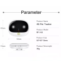 RF-V43 A Style IP67 Voděodolný GPS + LBS + WiFi Sledovací Nástroj pro Domácí Mazlíčky (Černý)