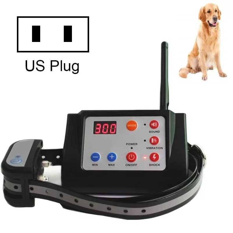 2v1 Inteligentní bezdrátový vodotěsný trenér psů s obojkem, model: 580G (US Plug)
