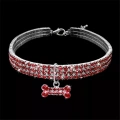 Bling Rhinestone Dog Collar - Krystalový obojek pro psy (M - Růžový)