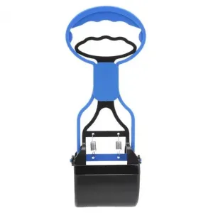Long Handle Jaw Poop Scoop na úklid psích a kočičích exkrementů (modrý)