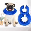 Obojek pro psy PVC - Nafukovací ochranný obojek, Velikost: M (modrý)