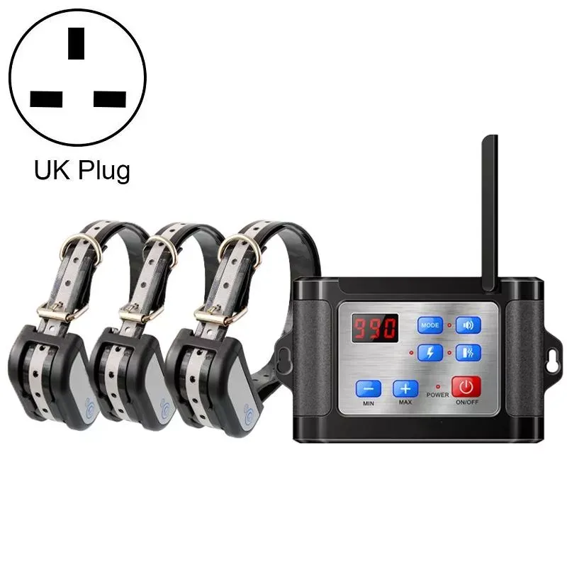 Bezdrátový venkovní elektronický plot pro psy s reflexním obojkem - UK zásuvka