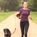 8m Automatické samo navíjecí vodítko pro psy s reflexními prvky (oranžové)