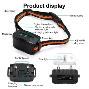 Anti-Barking Dog Collar s Dálkovým Ovládáním - Ovládání Štěkání (Černý)