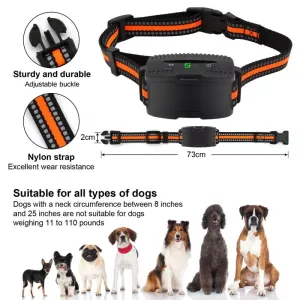 Anti-Barking Dog Collar s Dálkovým Ovládáním - Ovládání Štěkání (Černý)