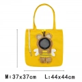 Pet Out Bag Crossbody Tote pro kočky a malé psy - Rozšiřitelná taška, vel. L (Modrý podklad s bílým králíkem)
