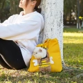 Pet Out Bag Crossbody Tote pro kočky a malé psy - Rozšiřitelná taška, vel. L (Modrý podklad s bílým králíkem)