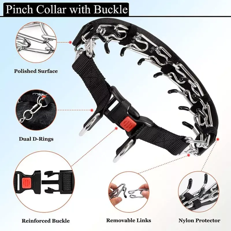 Odnímatelný tréninkový obojek pro psy s metalovou stimulací - Velikost L 3.5mm x 55cm