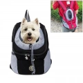 Outdoor Pet Dog Carrier Bag - Dvoubarevný batoh pro psy, S (Černý)