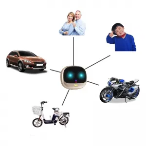 ReachFar RF-V47 Mini GPS sledovač pro domácí mazlíčky s LED světlem a silikonovým pouzdrem (Černý)