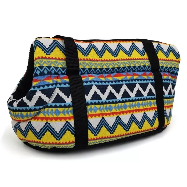 Retro batoh pro domácí zvířata - pohodlná a prodyšná taška pro kočky a psy, velikost L 55x26x27cm
