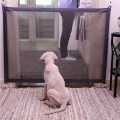 Skládací bezpečnostní dveře pro psy a kočky, 110cm x 72cm (černé)