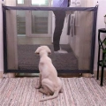 Skládací bezpečnostní dveře pro psy a kočky, 110cm x 72cm (černé)