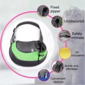 Sling taška pro psy a kočky, hands-free, modrá, velikost S