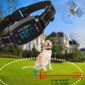 Inteligentní elektrický obojek pro psy s GPS a OLED displejem (černý)