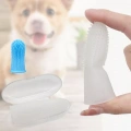Pet Silicone Teeth Scaffolding Oral Cleaning Toothbrush (Modrá)