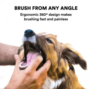 Pet silikonová zubní kartáček pro ústní hygienu (modrý)