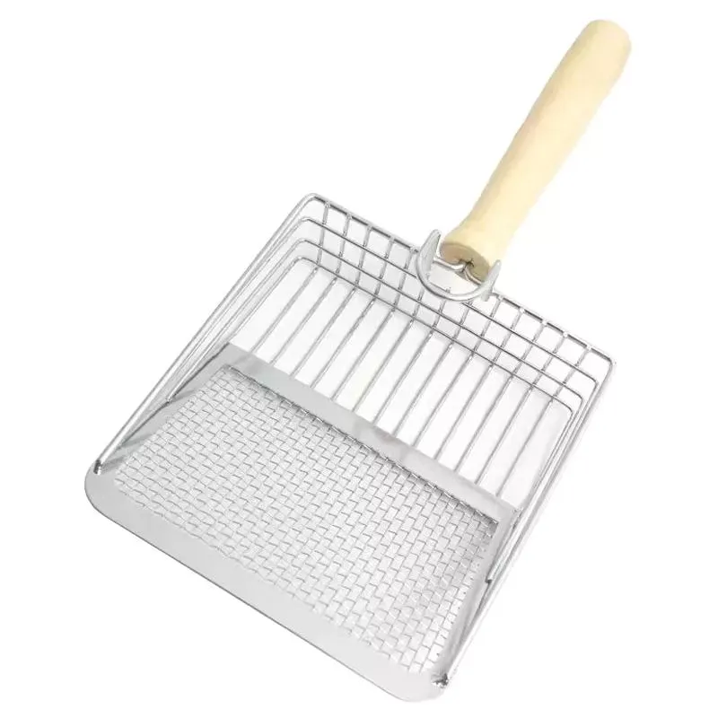 Metal Cat Litter Scoop with Partition Filter - Stříbrná