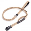 Odolné Bungee Vodítko pro Psy s Reflexními Pásky (Khaki) - Šokové Absorpční Vodítko pro Střední a Velké Psy