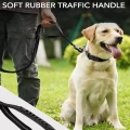 Odolné Bungee Vodítko pro Psy s Reflexními Pásky (Khaki) - Šokové Absorpční Vodítko pro Střední a Velké Psy