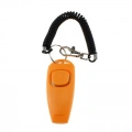 2v1 Pet Training Clicker a Psí Píšťalka s Dlouhým Náramkem (Oranžová)