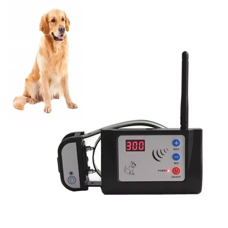 300 Metrů Smart Bezdrátový Pet Fence Voděodolný Obojek s Nočním Reflexním Vlascem