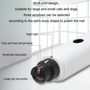 Pet Fully Automatic Nail Grinder With LED Light (2nd Generation Blue)