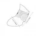 Stylové psí boty Lovely Pet pro štěňata, voděodolné gumové boty - Růžové, S (4.3 x 3.3 cm)