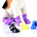 Stylové psí boty Lovely Pet pro štěňata, voděodolné gumové boty - Růžové, S (4.3 x 3.3 cm)