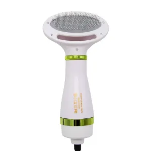 Elektrický hřeben a sušička srsti pro psy a kočky, US Plug (zelená)