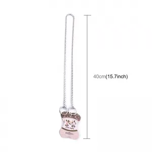 Obojek pro psy - Kovový narážec Snake Chain, Délka: 40 cm (Stříbrný)