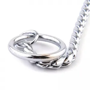 Obojek pro psy - Kovový narážec Snake Chain, Délka: 40 cm (Stříbrný)