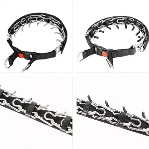 Odnímatelný tréninkový obojek pro psy s metalovou stimulací - Velikost L 3.5mm x 55cm