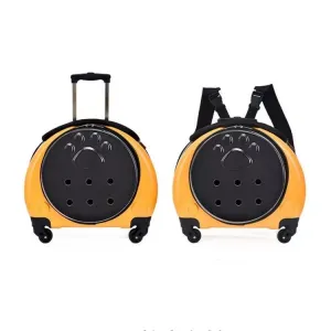 Přenosná taška pro domácí zvířata Pet Trolley Case Got Out (Zlatá)