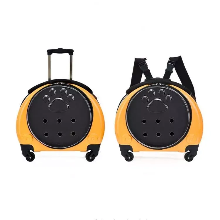 Přenosná taška pro domácí zvířata Pet Trolley Case Got Out (Zlatá)