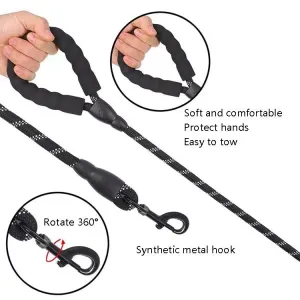 Reflexní vodítko pro psy - 150 cm, šířka 1,2 cm (červené)