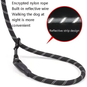 Reflexní vodítko pro psy s elastickým madlem, délka 150cm, šířka 1.2cm (světle modré)