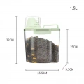 Úschovna krmiva pro domácí mazlíčky 1,5L - Voděodolný tank na krmivo pro psy (Matcha Green)